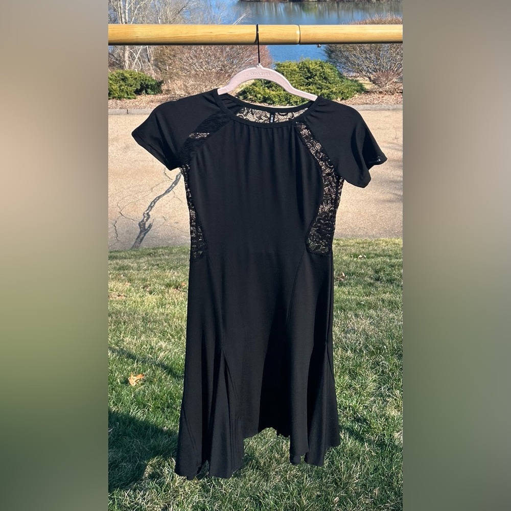 XS Gloria Dance Black Ballroom/Tango Dress